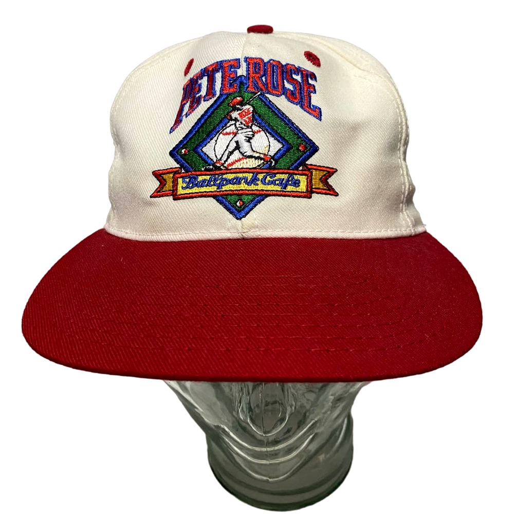 Rare The Game x Pete Rose Ballpark Cafe Baseball SnapBack Two Tone USA Vintage